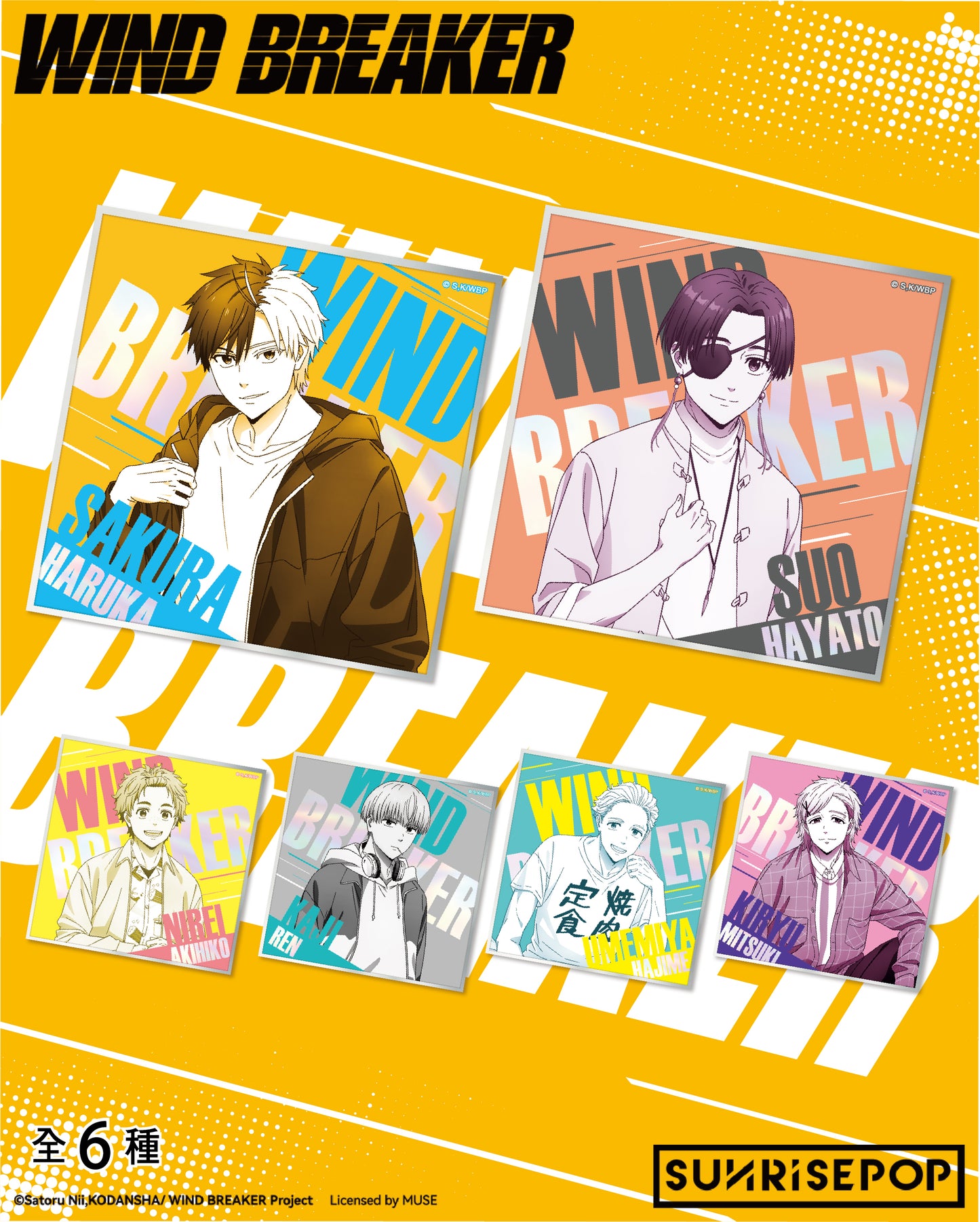 Wind Breaker - Coloured Paper - 6 Styles (1 Style/Pcs)