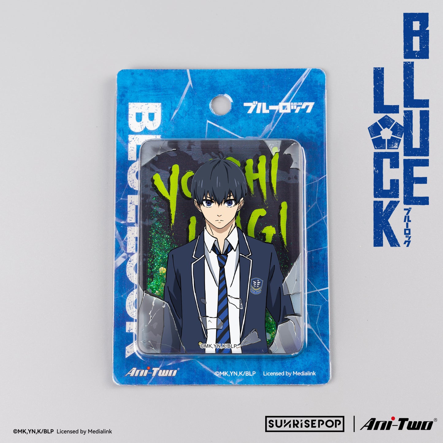 Blue Lock Acrylic Glitter Block - Isagi