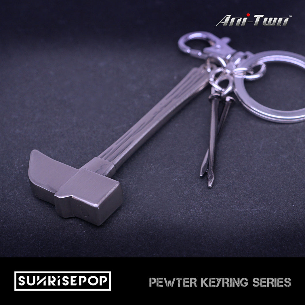 JUJUTSU KAISEN PEWTER KEYRING - NOBARA’S NAILS & HAMMER